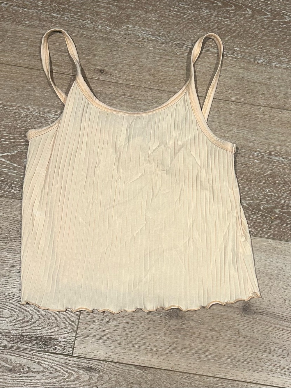 Old Navy Light Cream Ribbed Cami Tank